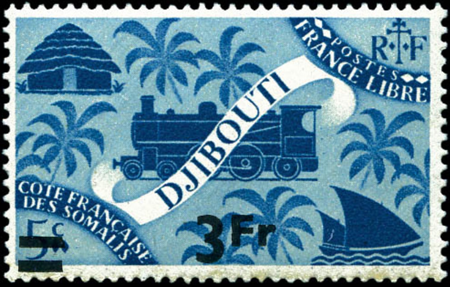 timbres-poste non emis C�te des Somalis war unissued stamps French Somali Coast Vichy France Libre briefmarken Weltkrieg